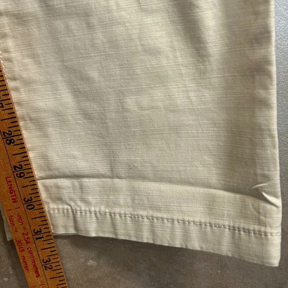 George Mens Weekend Chino Pants Beach Khaki Stretch Comfort Waist Medium 32-34